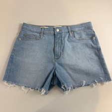Universal Thread High Rise Midi Cut Off Denim Shorts Light Wash Women's 12 / 31R
