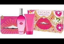 ESCADA SUMMER FESTIVAL SET  EAU DE TOILETTE SPRAY 100ML + BODY CREAM 150ML+ BAG*