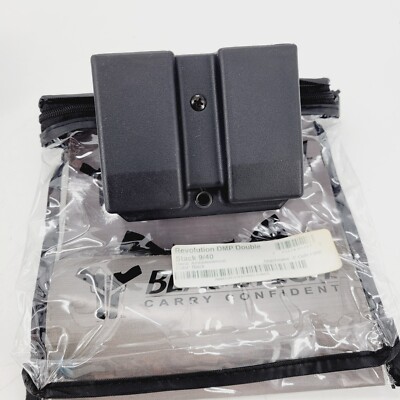 Blade-Tech Revolution DMP Double Stack 9/40 Dual Mag Pouch Duty Loop Black