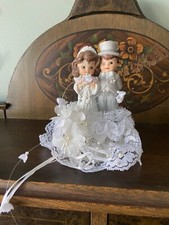 Wilton 1990 Bride Groom Wedding Cake Topper Excellent AO