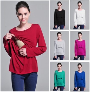 Breastfeeding Top 8-18 Polyester Long Sleeve
