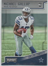 2018 Panini Playoff Football #226 Michael Gallup DALLAS COWBOYS Rookie Card 4. rookie card picture