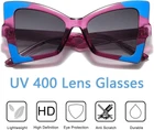 Oversized Cat Eye Sunglasses for Women Trendy UV Protection Butterfly Purple