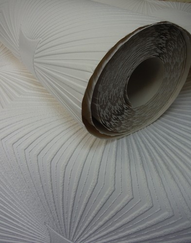AS Creation Burst Effect Wallpaper White Blown Vinyl Textured Paintable 6639-17 - 第 2/8 張圖片