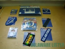 Lot of US Military United States USAF Air Force Patches Flag Pins Key Chain Coin