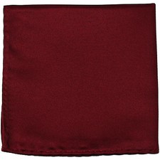 New men's polyester solid burgundy hankie pocket square formal wedding party