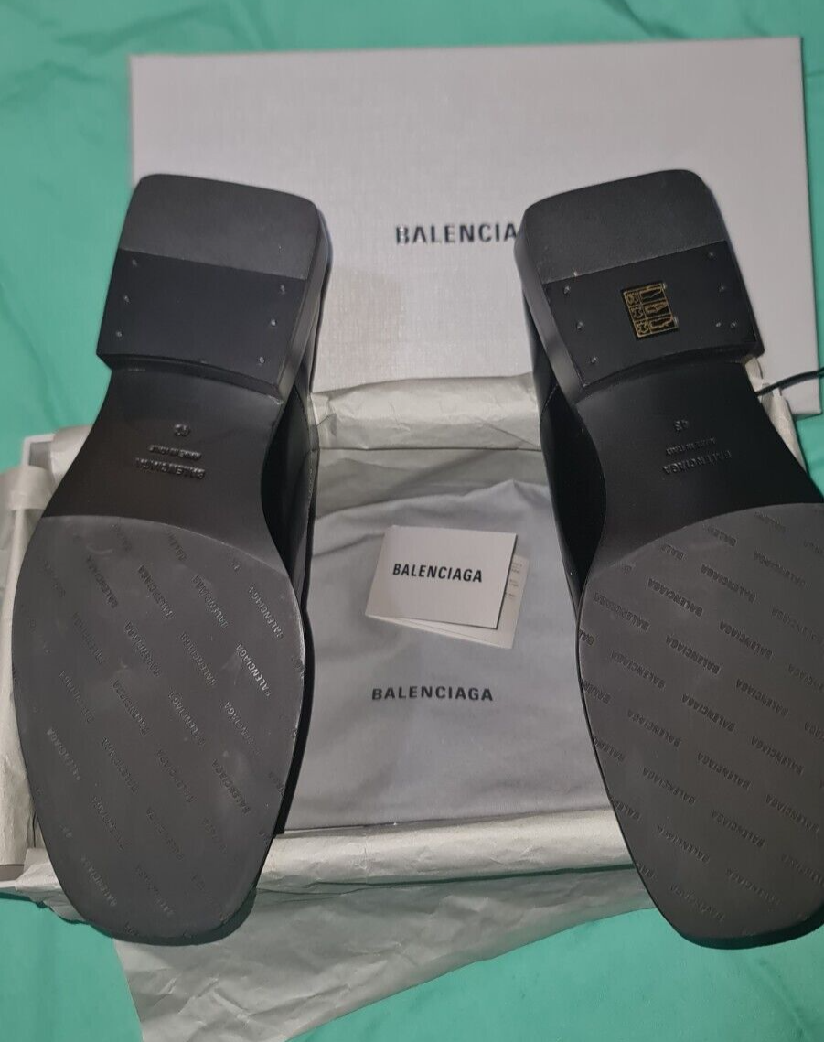 Authentic Brand-New Men BALENCIAGA Square-Toe Formal Derby Laced