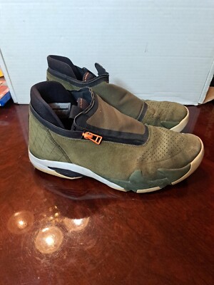 Nike Air Jordan Jumpman Z Men Olive Green Suede Sneakers AQ9119