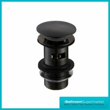 BLACK Slotted  pop up waste bathroom bath basin SOLID QUALITY BRASS click clack