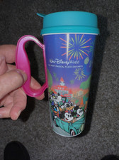 Walt Disney World Reusable Mug-Whirley Drink Works- Lided W/Close Straw Opening