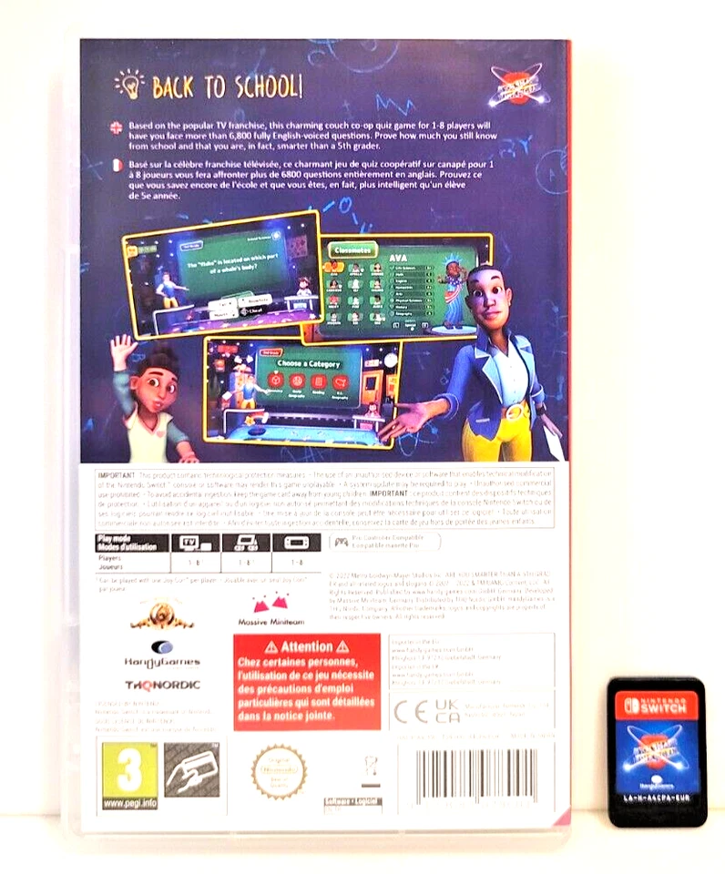 Are You Smarter Than A 5th Grader? Nintendo Switch Cartridge Vers KIDS Quiz Game - Image 2 of 4