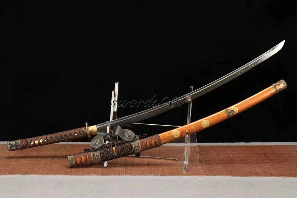 Tachi T10 Steel Katana Battle Ready Sharp Japanese Samurai Sword Real Hamon - Image 3 of 4