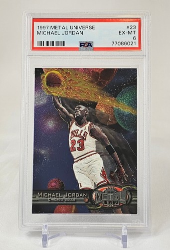 1997 Michael Jordan Skybox Metal Universe PSA 6 EX-MT #23