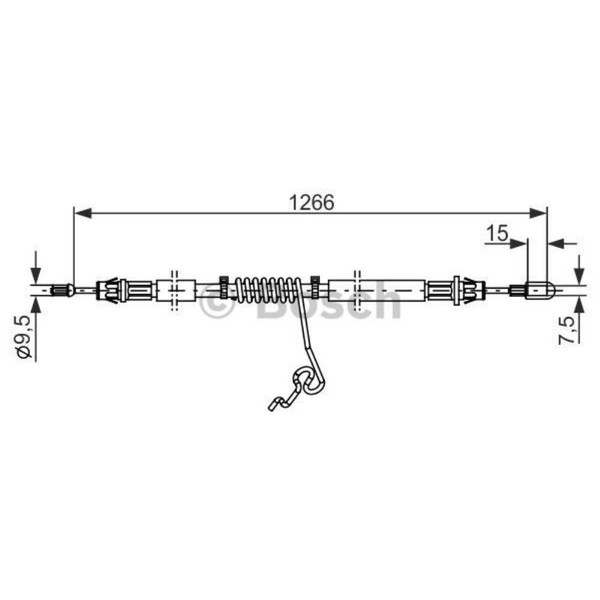 Bosch Handbremsseil Bremsseil Hinten Rechts Passend FüR Ford Transit Bus-image