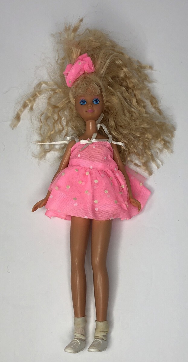 Vintage Mattel 1987 Barbie Doll Pink Dress Twist & Turn