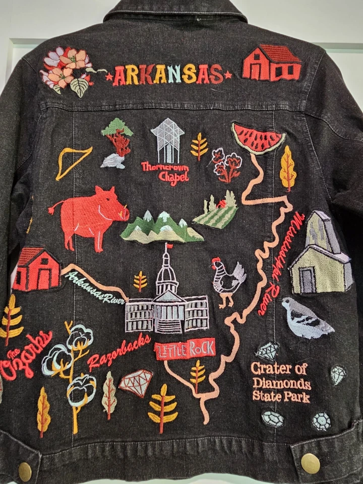 Avani Arkansas 黑色 Denium 夹克 — 第 4/4 张图片