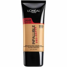 L'OREAL INFALLIBLE PRO-MATTE 24HR FOUNDATION NEW & SEALED 108.5 HONEY BISQUE