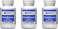Reliable Simethicone 125mg Chewable Tablets 60ct (3 Pack)
