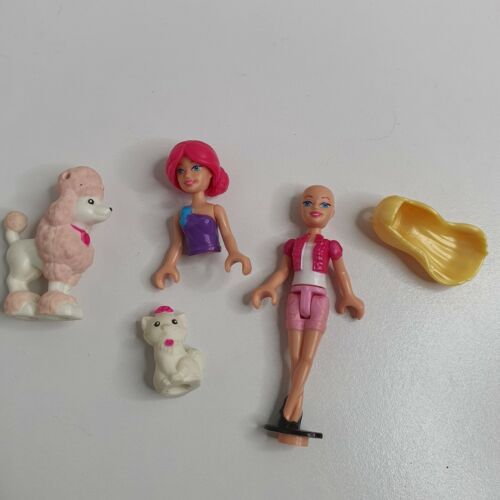 Barbie Megabloks Mini Figures Barbie + Poodle Dog + Kitten - Picture 1 of 4