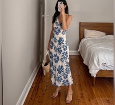 Reformation Large Chandelier Midi Dress Celestia Floral One Shoulder