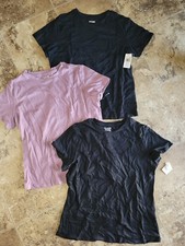 32 Degrees T-Shirts 3 Pack Violet Black Short Sleeve Small S