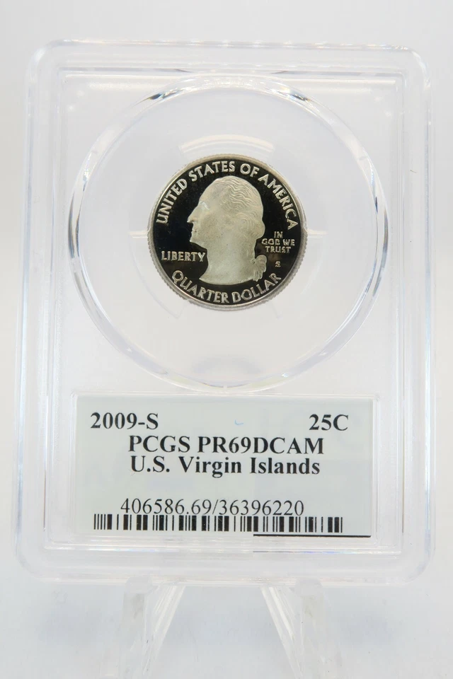 2009-S PCGS PR69DCAM U.S. Virgin Islands State Quarter Proof 25C - Image 2 of 2