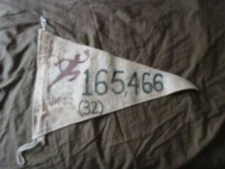 WWII GERMAN U-BOAT U-552 RUNNING RED DEVIL 165,466 TON COMMAND FLAG 