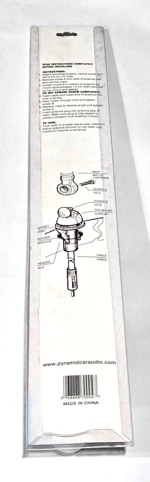 PYRAMID 1305 RUGGED HEAVY DUTY RUBBER AM/FM ANTENNA - Image 2 of 3