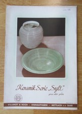 Altes Prospekt / Werbung Villeroy und Boch Mettlach 1938 Keramik Serie SYLT