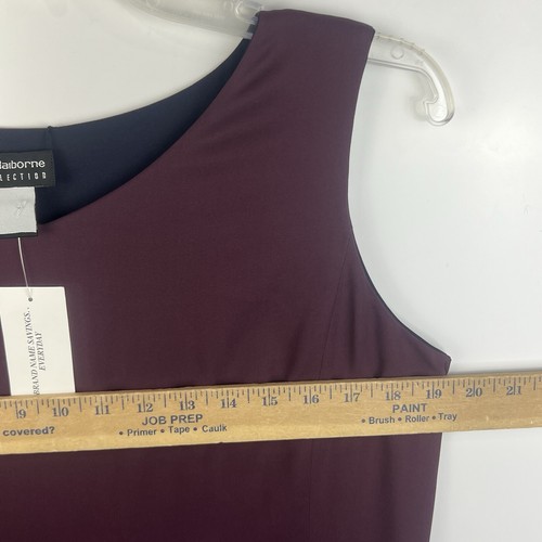 liz claiborne Reversible Two Side Blouse Shirt Top Tank 10 Silk Purple Blue - Picture 9 of 12
