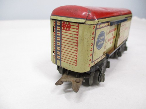 Marx 555 C & S Refrig Car 817 Red Roof Litho 6” 8W Prewar O gauge x6415 - Picture 4 of 7