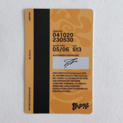 BOYNEXTDOOR 4th EP No Genre Weverse Albums Ver. Official Photocard