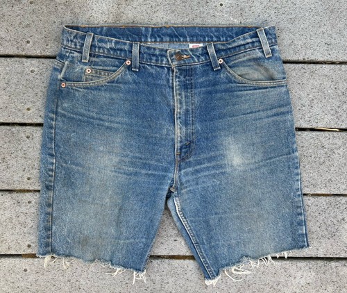 VTG 80s 90s LEVI’S 517 Orange Tab Cutoff Denim Jeans Shorts Men’s Sz 36 USA Made