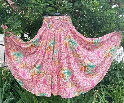 HOSENROCK SEIDENHOSE Weite Sommerhose ROCK Harem OneSize Gr. 36-46 rosa/gold
