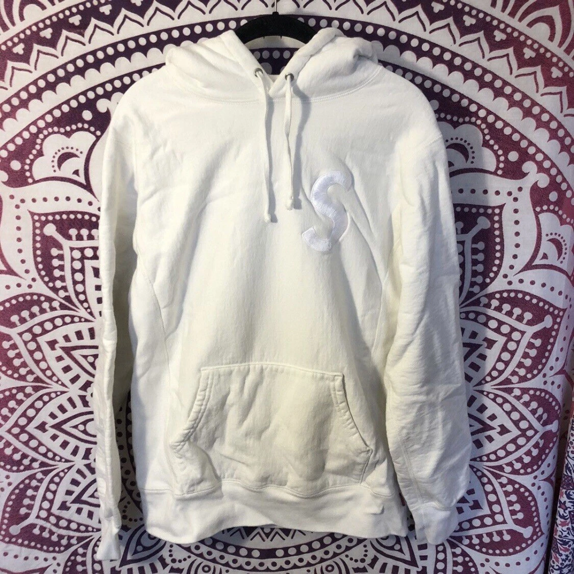 Pull à capuche Supreme Tonal S logo veste sweat blanc moyen excellent état