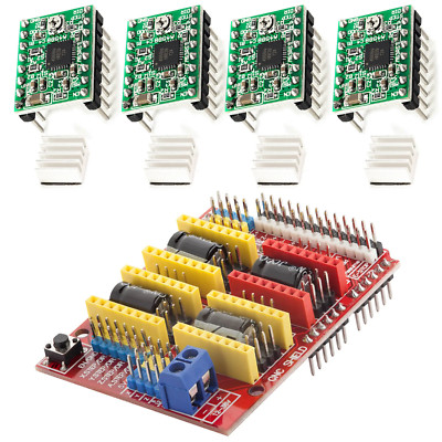 AZDelivery CNC-Shield V3 Bundle mit 4 Stück A4988