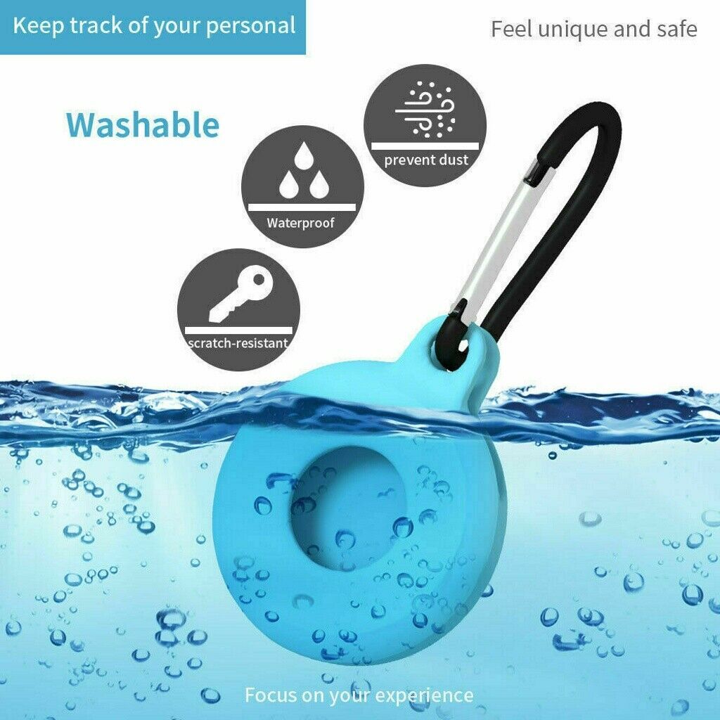 Durable Silicone Loop Keyring Holder for Apple AirTag Tracker Cover