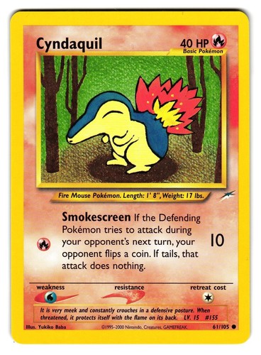cyndaquil pokemon card holographic Vintage Common (Japanese) main image 1