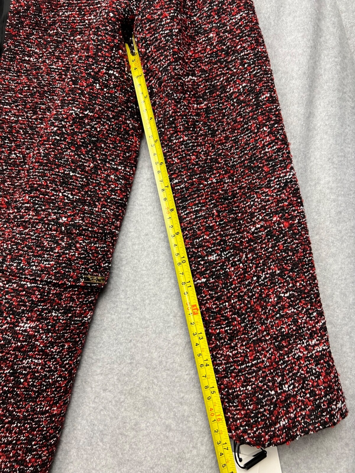 70s Calvin Klein Tweed Long Coat Jacket Womens Plus 16W Marble Winter Classy * thumbnail 10