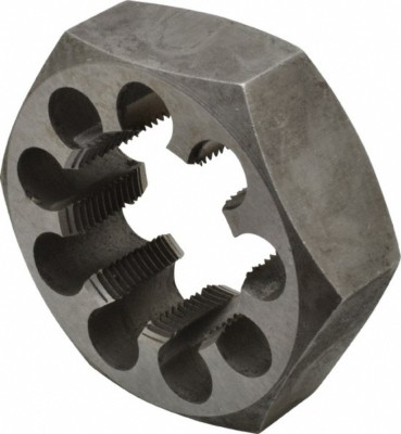 2-1/8 - 12 UNS Thread, 3-1/2'' Hex Rethreading Die Carbon Steel, 1-1/4'' Thick