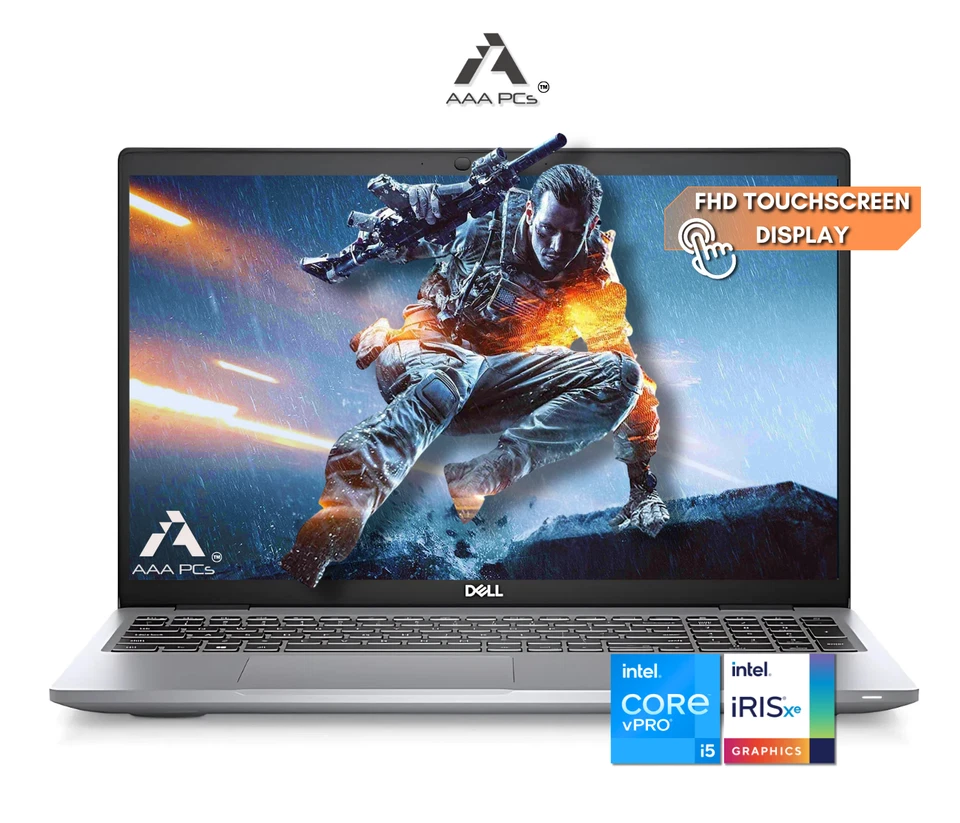 Dell 5520 15.6" Touch Light Gaming Laptop Intel Core i5 4.40GHz 64GB RAM 4TB SSD
