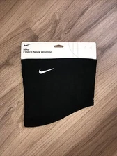 NIKE Fleece Neck Warmer Black White Run Running Face Mask Beanie Scarf Gaiter