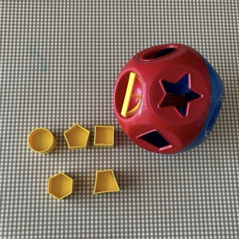 Vintage TUPPERWARE Shape-O-Ball Spielzeug Formsortierer Retro pädagogisch NUR 5 FORMEN