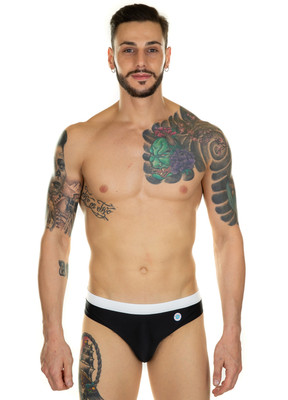 MASTER NUOTO - COSTUME SLIP 6cm - RAMBO - BLACK/WHITE