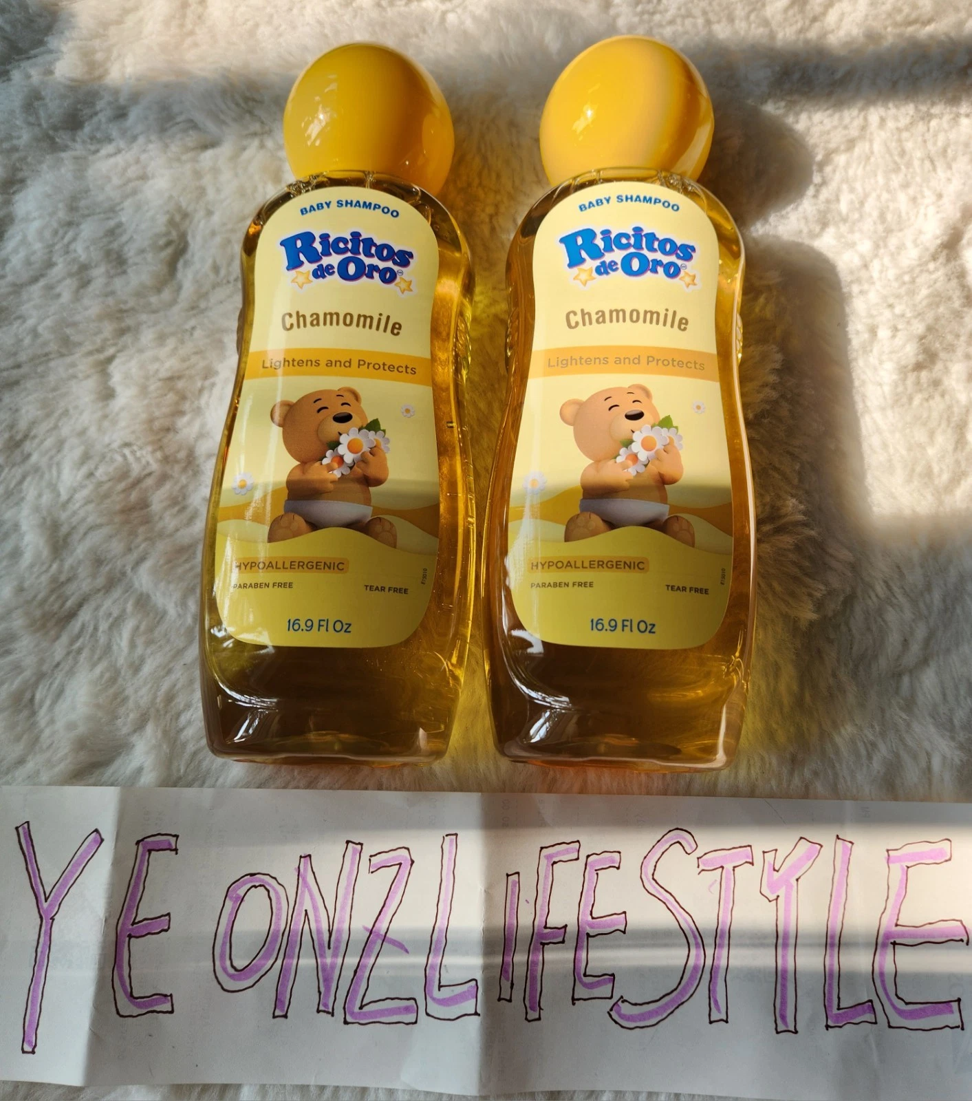 Ricitos de Oro Baby Shampoo Hypoallergenic 16.9 Oz Chamomile 2 Pack NeW