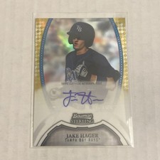 2011 Bowman Sterling Jake Hager Prospect Auto Autograph Gold Refractor #27/50