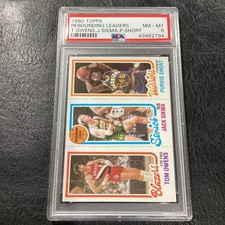 1980 TOPPS REBOUNDING LEADERS Jack Sikma Purvis Short Owens PSA 8 NM-MT Low Pop