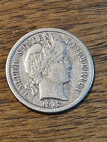 1912-P Barber Silver Dime - Very Good - #1551SCB - FREE SHIPPING