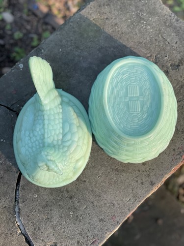 jadeite hen on nest vintage - Picture 3 of 7