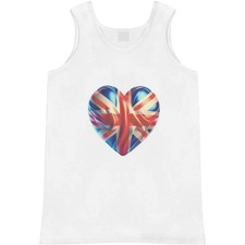 'Union Jack Balloon Heart' Adult Vest / Tank Top (AV054839)